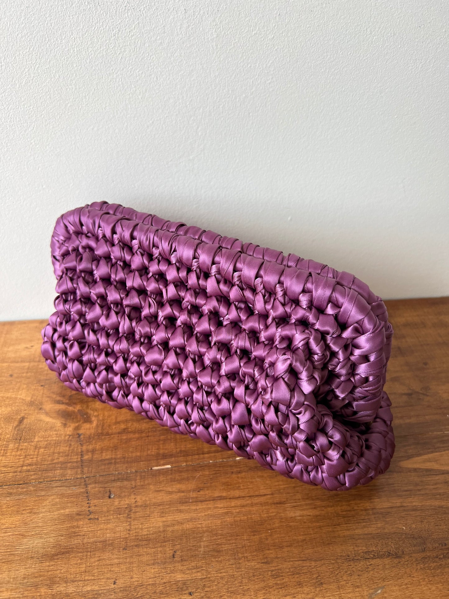 Bolso Carmen de Crochet en Raso para Boda