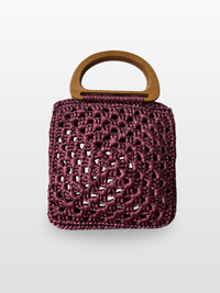 Bolso Artesanal Ana con Asa de Madera