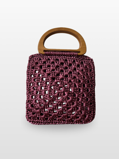 Bolso Artesanal Ana con Asa de Madera