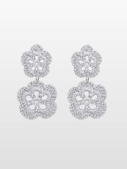 Pendientes de Crochet Flor