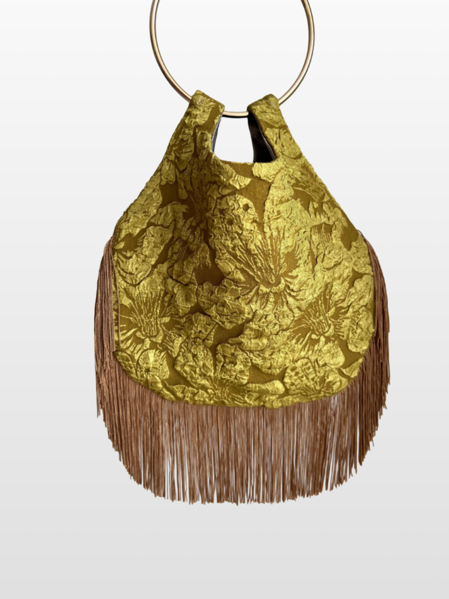 Bolso Rocío flecos con Asa Dorada