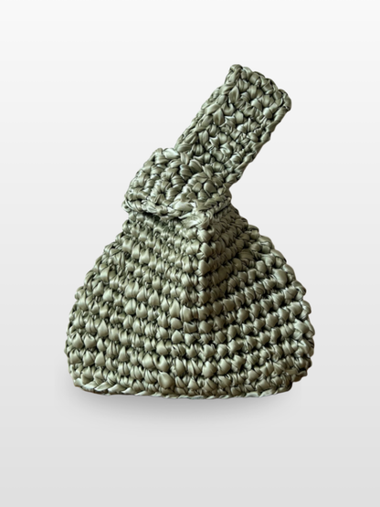 Bolso Akita de Crochet en Raso para Boda