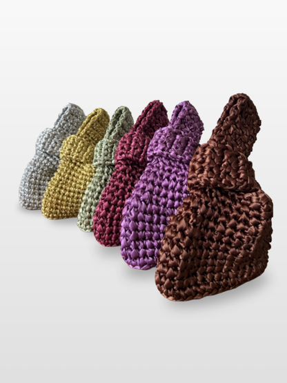 Bolso Akita de Crochet en Raso para Boda