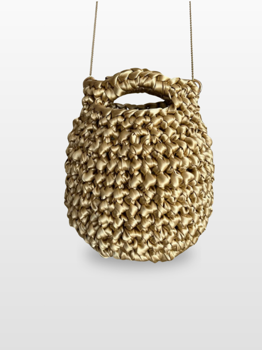 Bolso Rocío de Crochet en Raso para Invitada