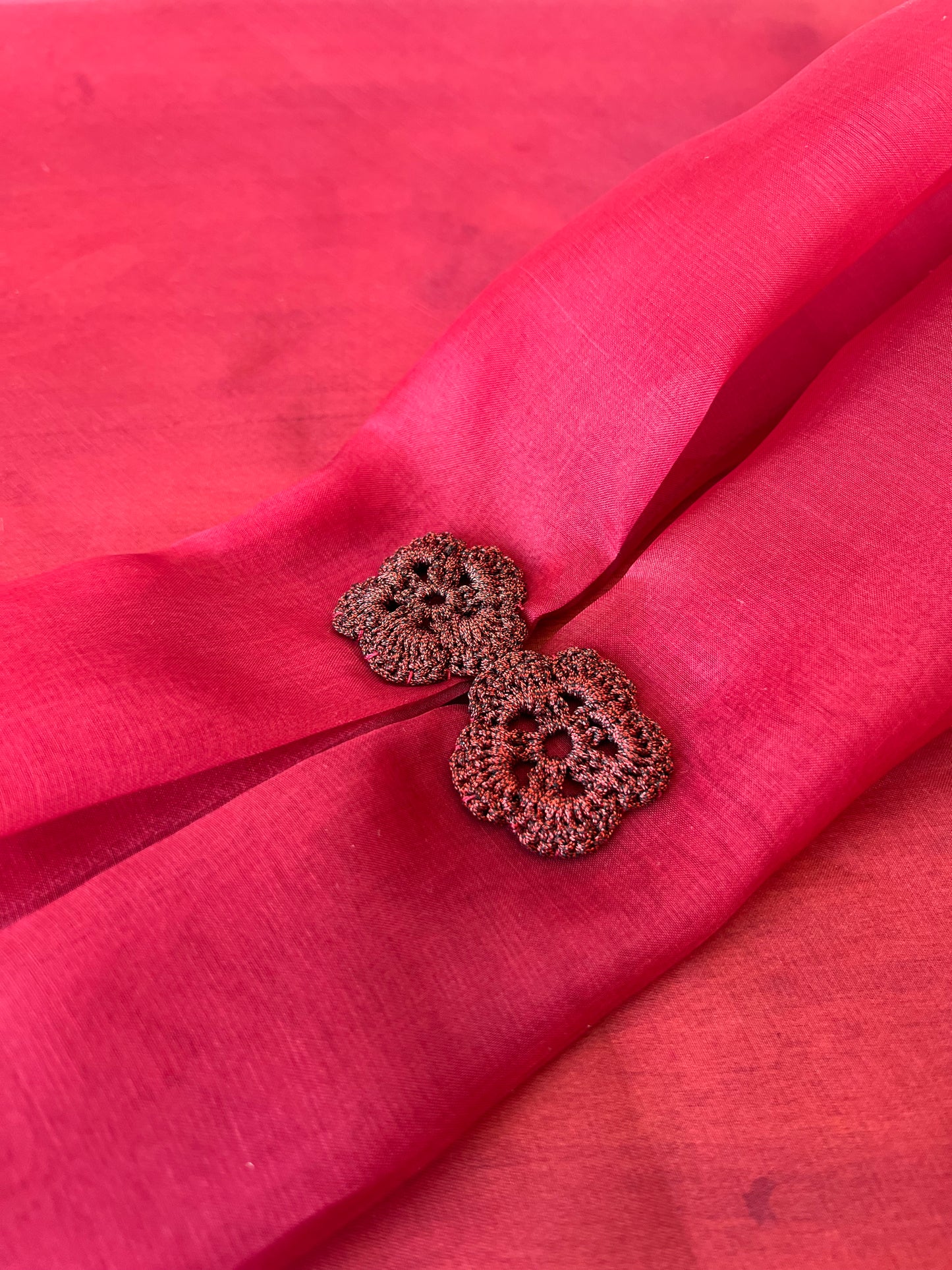 Estola organza de seda