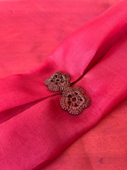 Estola organza de seda