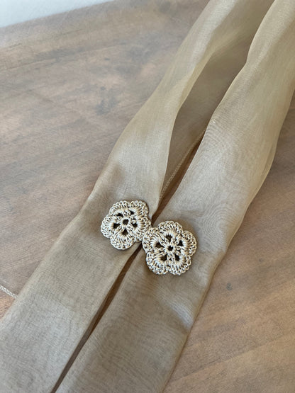 Estola organza de seda