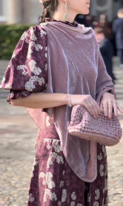 Estola terciopelo de seda