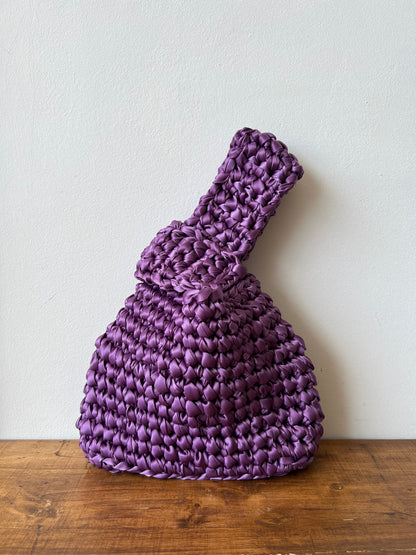 Bolso Akita de Crochet en Raso para Boda