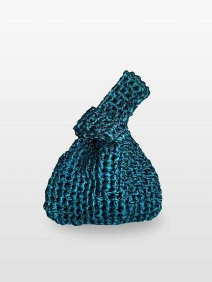 Bolso Akita de Crochet en Raso para Boda