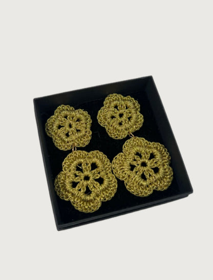 Pendientes de Crochet Flor