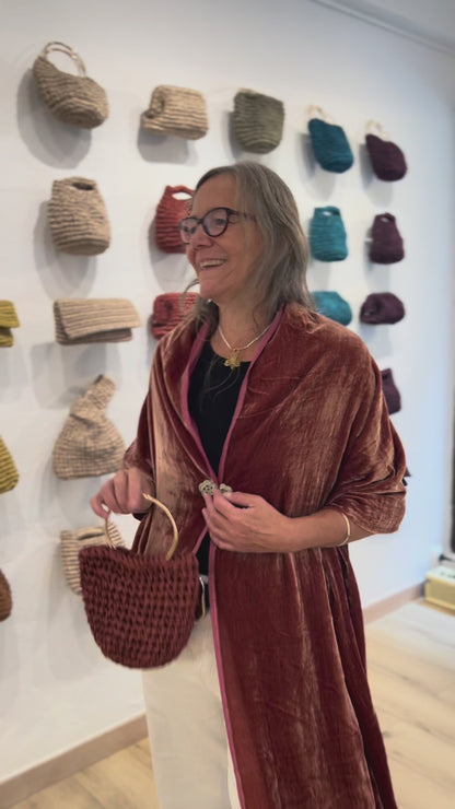 Estola organza de seda